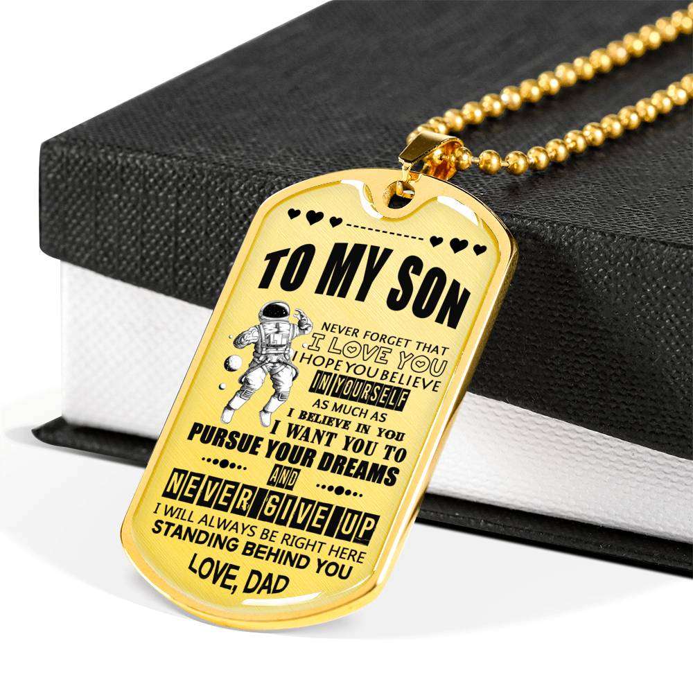 Son Dog Tag, To My Son:Dog Tag For Son From Husband, To My Son Dog Tag From Dad Gifts For Son Rakva