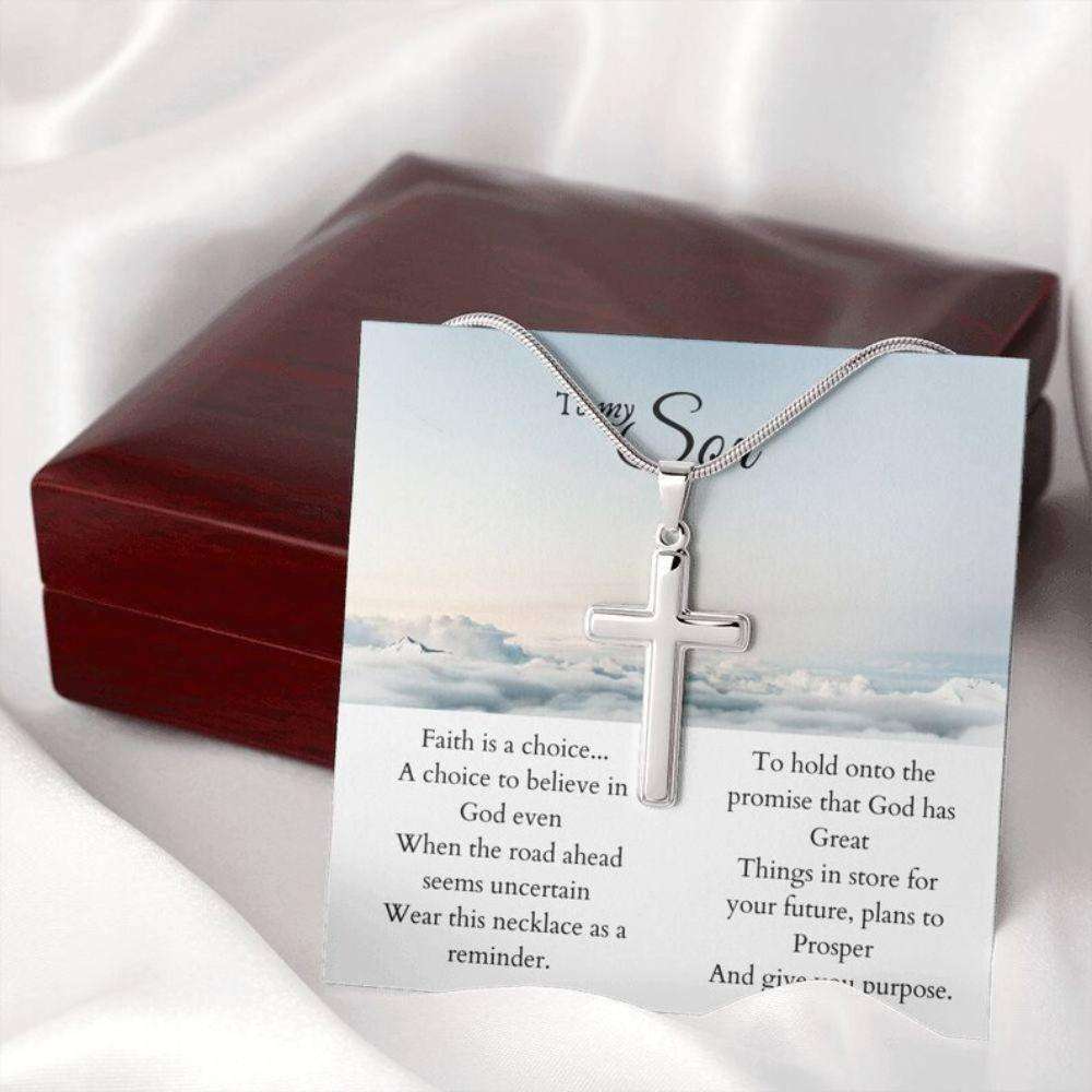 Son Necklace, To My Son Faith Necklace “ Gift For Son Birthday Christmas Gifts For Son Rakva