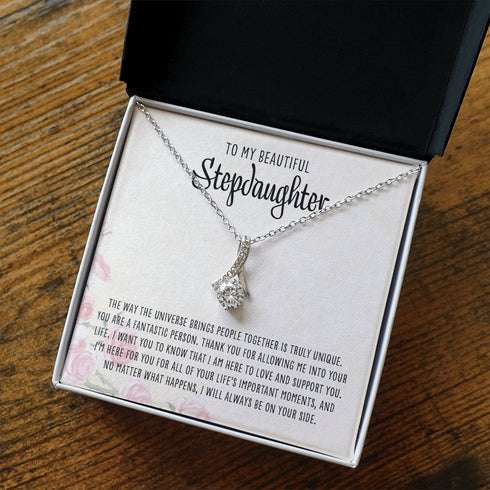 Stepdaughter Necklace, To Step Daughter Gift Alluring Necklace To