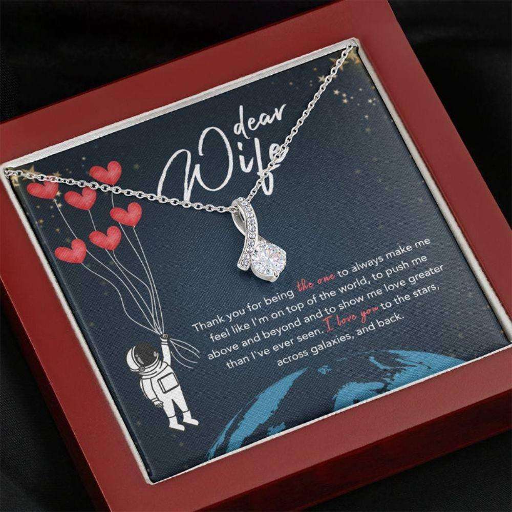 Wife Necklace, Gift For Wife “ Romantic Wife Gift “ Gift For Wife Anniversary Necklace For Karwa Chauth Rakva