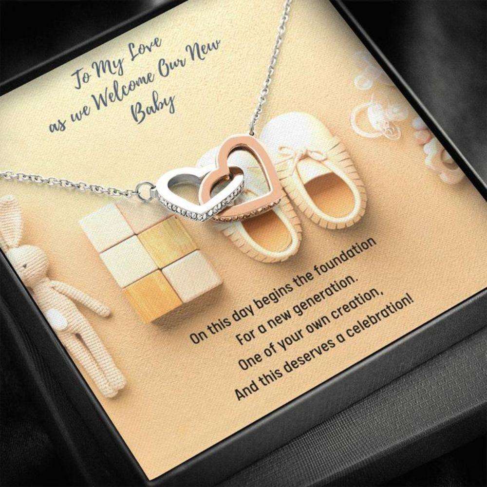 Wife Necklace, Gift Necklace Message Card €“ To My Love €“ Mother From Newborn Gift From Baby’S Father