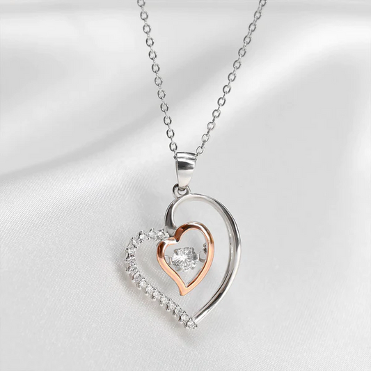 Luxurious Love: Rakva - Luxe Heart 925 Sterling Silver Necklace Set