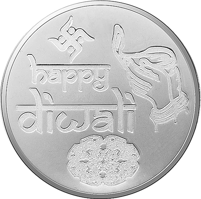 999 Purity Ganesh Lakshmi ji Silver Coins With Gift Wrap