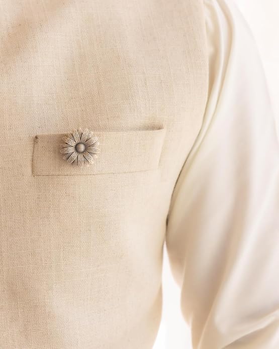 Rakva 92.5 Sterling Silver Rakhi For Brother |Flower Bracelet | 2 in 1 Brooch/Rakhi for Men and Women | With Roli Chawal Tilak for Kids