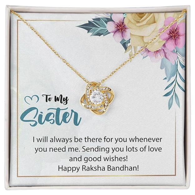 Meaningful Rakhi Gift for Sister - Pure Silver Pendant and Message Card Gift Box