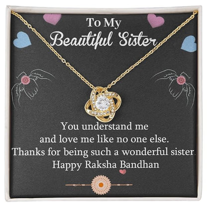 Perfect Rakhi Gift for Sister - Pure Silver Pendant and Message Card Gift Box