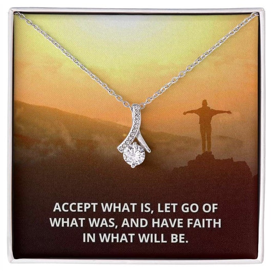 Accept what is, let go of what was Alluring - 925 Sterling Silver Necklace Rakva