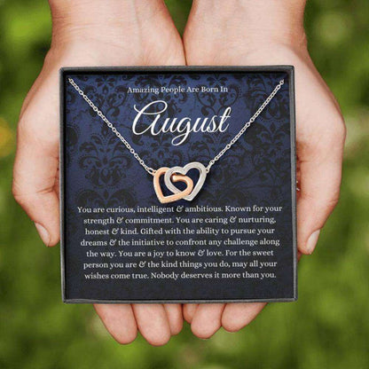 August Zodiac Necklace Gift, Born In August Gift, August Horoscope Necklace Happy Birthday Rakva