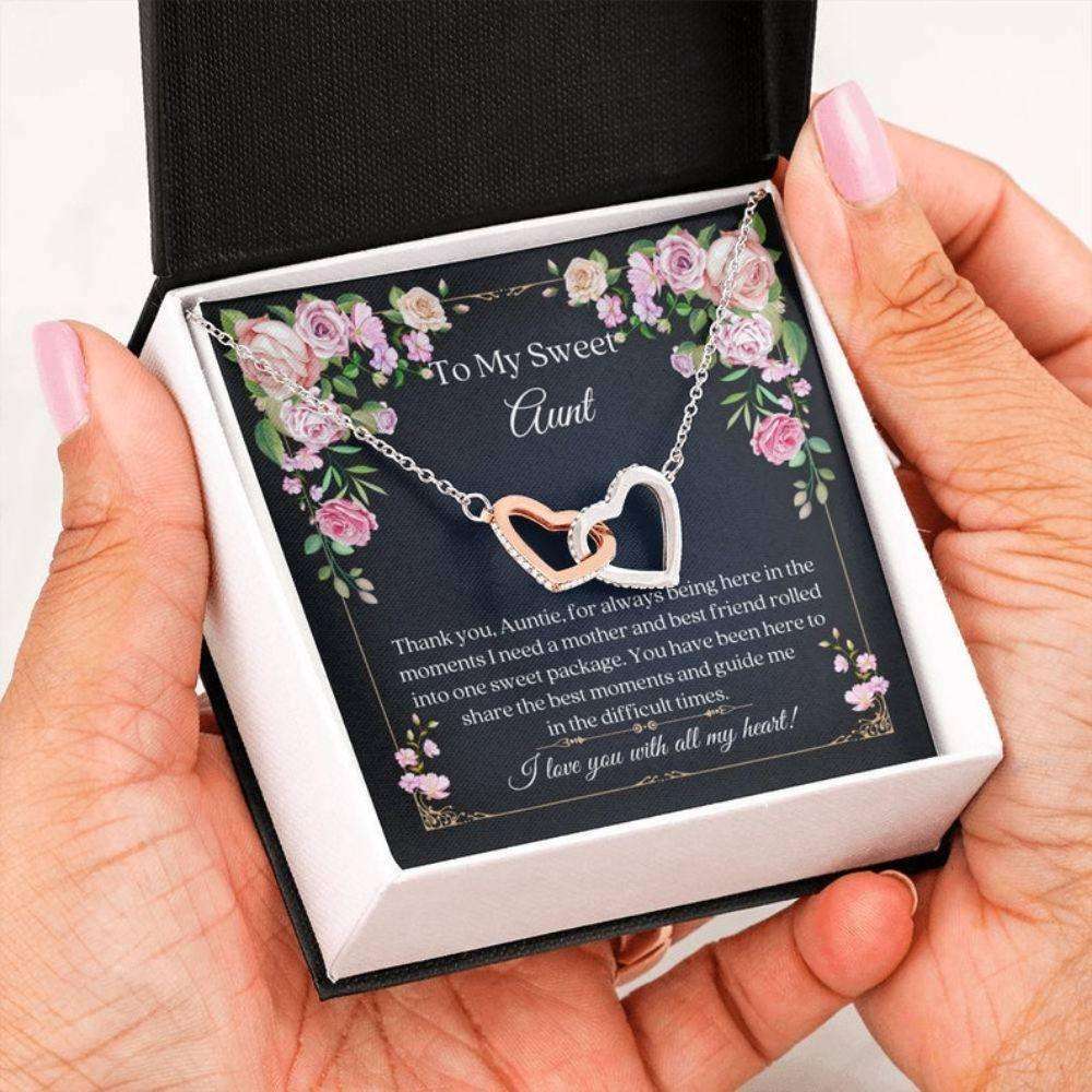 Aunt Necklace, Aunt Heart Necklace “ Love For Aunt “ Auntie Keepsake “ Necklace With Card “ Auntie Birthday Christmas Gifts For Goddaughter / Godson Necklace Rakva