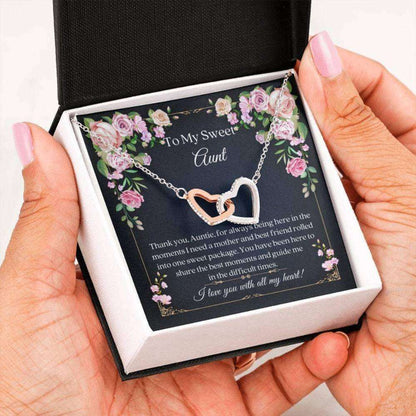 Aunt Necklace, Aunt Heart Necklace “ Love For Aunt “ Auntie Keepsake “ Necklace With Card “ Auntie Birthday Christmas Gifts For Goddaughter / Godson Necklace Rakva