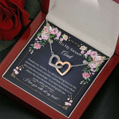 Aunt Necklace, Aunt Heart Necklace “ Love For Aunt “ Auntie Keepsake “ Necklace With Card “ Auntie Birthday Christmas Gifts For Goddaughter / Godson Necklace Rakva