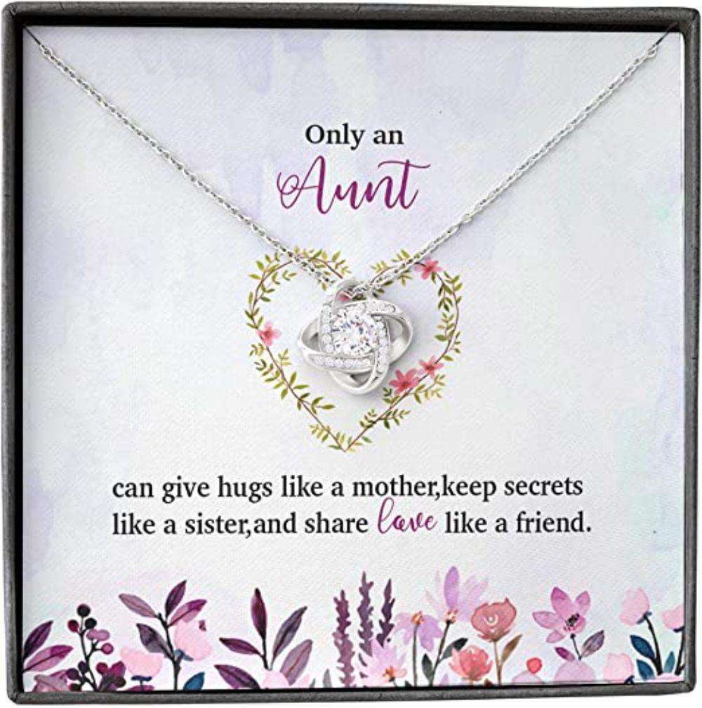 Aunt Necklace, Aunt Necklace Gift For Her From Niece, Hug Mother Keep Secret Sister Share Love Friend Gifts for Niece Rakva