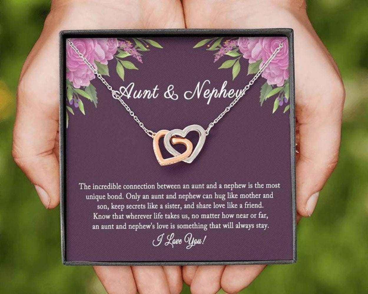 Aunt Necklace, Aunt Necklace Gift From Nephew, Aunt Nephew Necklace Gifts For Goddaughter / Godson Necklace Rakva