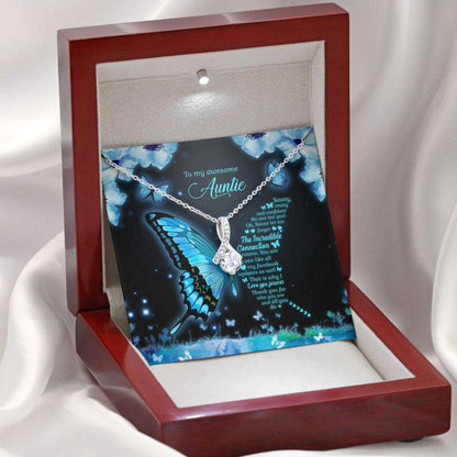 Aunt Necklace, Butterfly Gift For Your Awesome Auntie On Mother’S Alluring Beauty Necklaces Rakva
