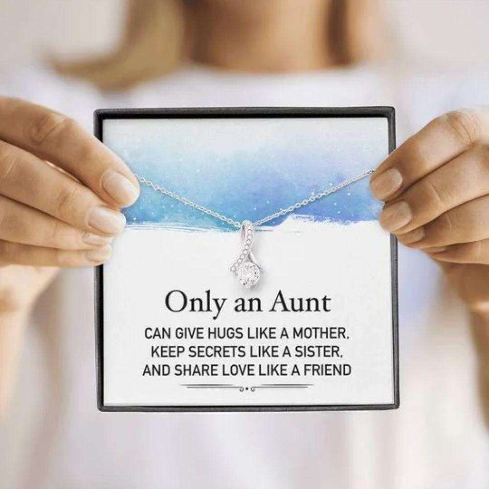 Aunt Necklace, Gift For Aunt Can Give Hugs Like A Mother Alluring Beauty Necklace Gifts For Godmother/ Godfather Rakva