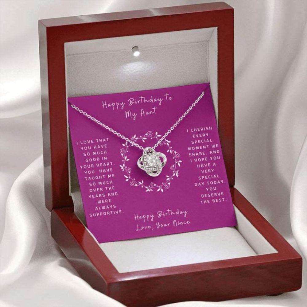 Aunt Necklace “ Gift For Aunt “ Gift Necklace Message Card “ Birthday To Aunt From Niece Rakva