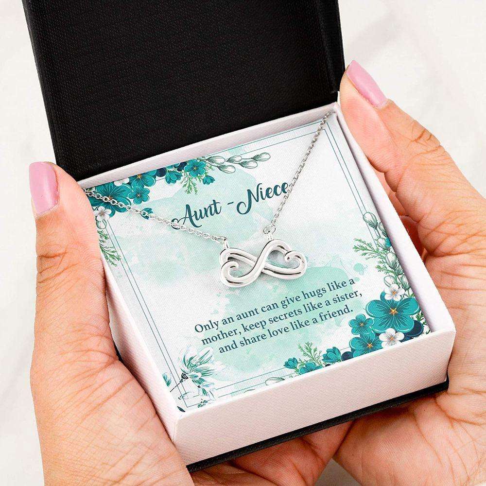 Aunt Necklace Gift For Her From Niece, Hug Keep Secret Love Like Mother Sister Friend Gifts For Goddaughter / Godson Necklace Rakva