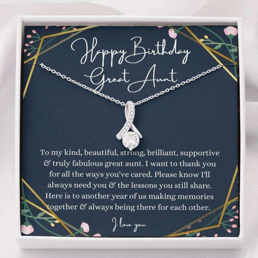 Aunt Necklace, Great Aunt Birthday Necklace, Gift For Auntie From Great Niece/Great Nephew Gifts For Goddaughter / Godson Necklace Rakva