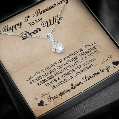 Best 5Th Anniversary Gift For Wife - Pure Silver Pendant With Message Card For Karwa Chauth Rakva