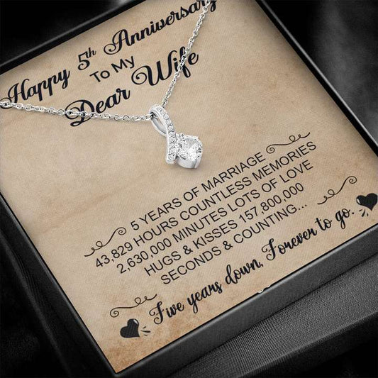 Best 5Th Anniversary Gift For Wife - Pure Silver Pendant With Message Card For Karwa Chauth Rakva