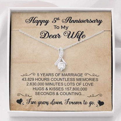 Best 5Th Anniversary Gift For Wife - Pure Silver Pendant With Message Card For Karwa Chauth Rakva