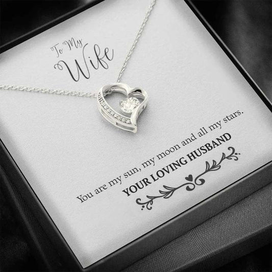 Best Birthday/Anniversary Gift For Wife - Pure Silver Pendant & Message Card | Combo Gift Box For Karwa Chauth Rakva