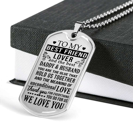 Best Friend Dog Tag, Thank For Everything Dog Tag Military Chain Necklace For Bff Gifts For Friend Rakva