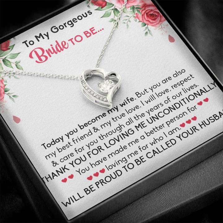 Best Gift For Bride To Be From Groom - Pure Silver Pendant With Message Card Best Sellers Rakva