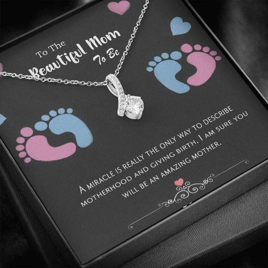 Best Mom To Be Birthday Gift - Pure Silver Pendant & Message Card | Combo Gift Box Gifts For Mom To Be (Future Mom) Rakva