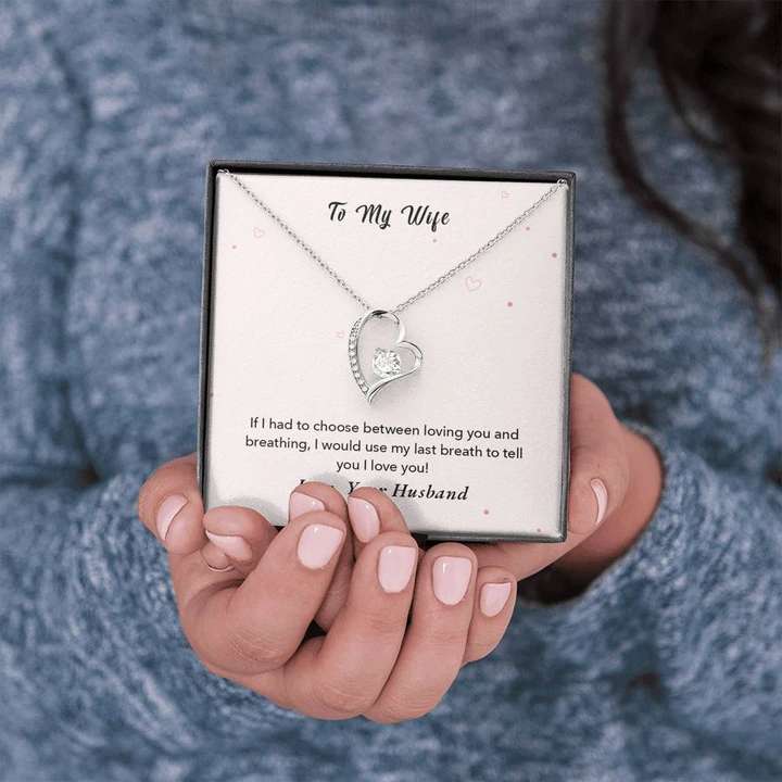 Best Surprise Gift For Wife With Message Card - 925 Sterling Silver Pendant For Karwa Chauth Rakva