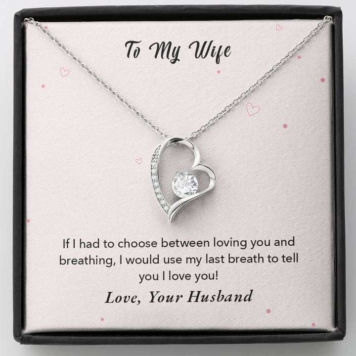 Best Surprise Gift For Wife With Message Card - 925 Sterling Silver Pendant For Karwa Chauth Rakva