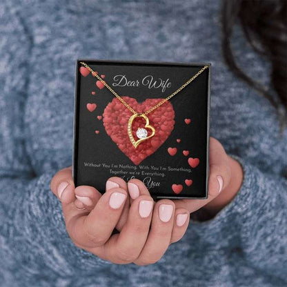 Best Unique Gift For Wife - Pure Silver Pendant & Message Card | Combo Gift Box For Karwa Chauth Rakva