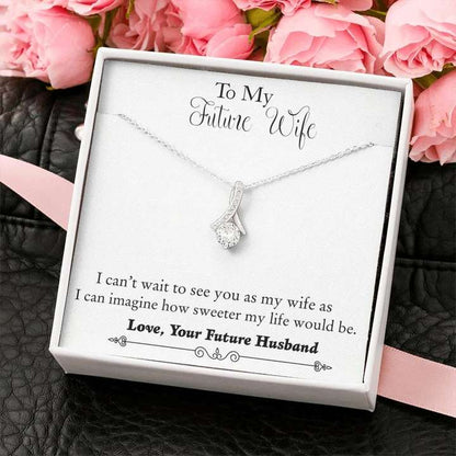Best Unique Gift For Wife-To-Be - Pure Silver Pendant & Message Card | Combo Gift Box For Karwa Chauth Rakva