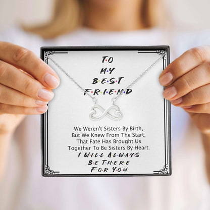 Besties Necklace “ Best Friend Necklace “ Infinity Heart Necklace Gifts For Friend Rakva