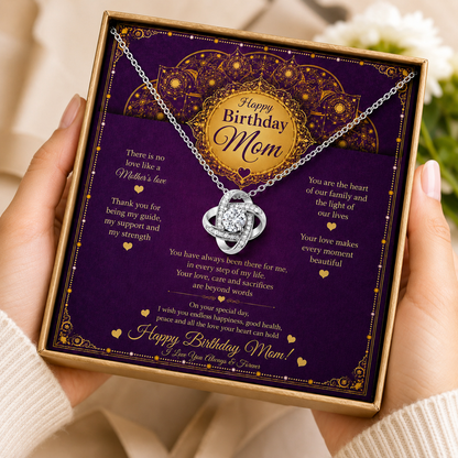 Rakva 925 Sterling Silver Birthday Necklace for Mom – Happy Birthday Mom Jewelry Gift from Daughter Son, Heartfelt Mother’s Birthday Gift