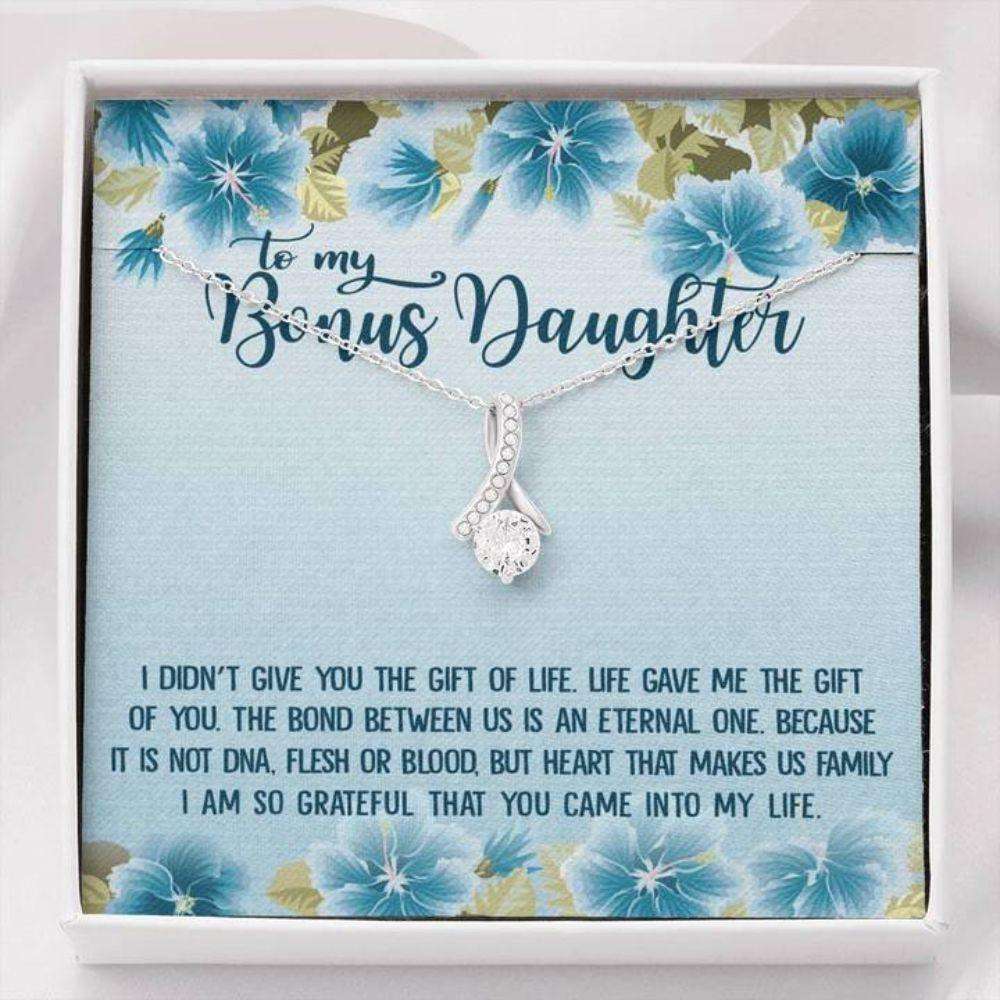 Bonus Daughter Necklace, To My Bonus Daughter Necklace Gift Dughter's Day Rakva