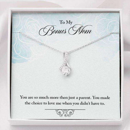 Bonus Mom Necklace, To My Bonus Mom Œchoice-So” Alluring Beauty Necklace Gift Gifts for Mother (Mom) Rakva