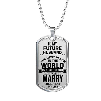 Boyfriend Dog Tag, Custom Gift For Future Husband Dog Tag Military Chain Necklace Dog Tag Gifts For Boyfriend Rakva