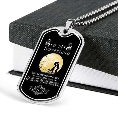 Boyfriend Dog Tag Custom Picture, Gift For Boyfriend You’Re My Dream Lover Dog Tag Necklace Gifts For Boyfriend Rakva