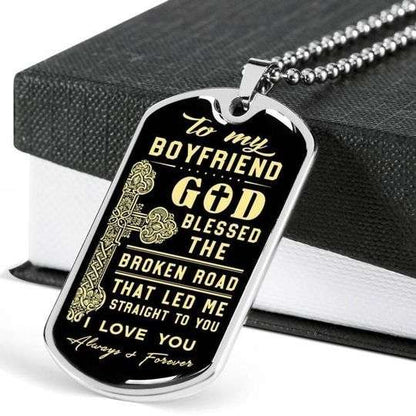Boyfriend Dog Tag Custom Picture, I Love You Always And Forever Dog Tag Necklace For Boyfriend Gifts For Boyfriend Rakva