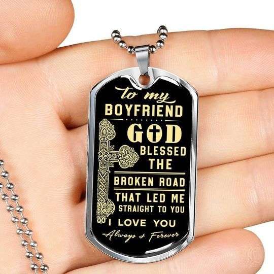 Boyfriend Dog Tag Custom Picture, I Love You Always And Forever Dog Tag Necklace For Boyfriend Gifts For Boyfriend Rakva