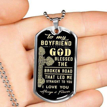 Boyfriend Dog Tag Custom Picture, I Love You Always And Forever Dog Tag Necklace For Boyfriend Gifts For Boyfriend Rakva