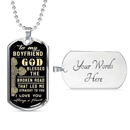 Boyfriend Dog Tag Custom Picture, I Love You Always And Forever Dog Tag Necklace For Boyfriend Gifts For Boyfriend Rakva