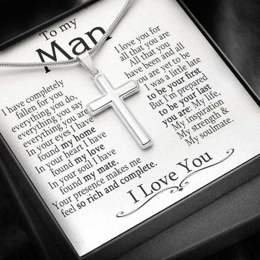 Boyfriend Necklace, Boyfriend Gift, Cross Necklace Gifts For Boyfriend, Boyfriend Anniversary Gift, Christian Cross Necklace Gifts For Boyfriend Rakva