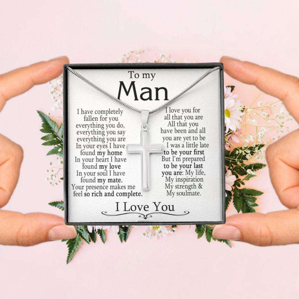 Boyfriend Necklace, Boyfriend Gift, Cross Necklace Gifts For Boyfriend, Boyfriend Anniversary Gift, Christian Cross Necklace Gifts For Boyfriend Rakva