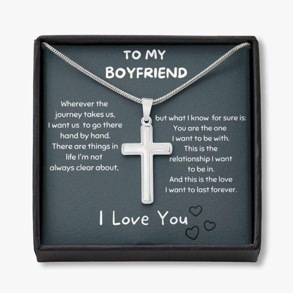 Boyfriend Necklace, Gift For Boyfriend, Cross Necklace For Man, Gift For Him, Boyfriend Birthday Anniversary Necklace Gift Gifts For Boyfriend Rakva