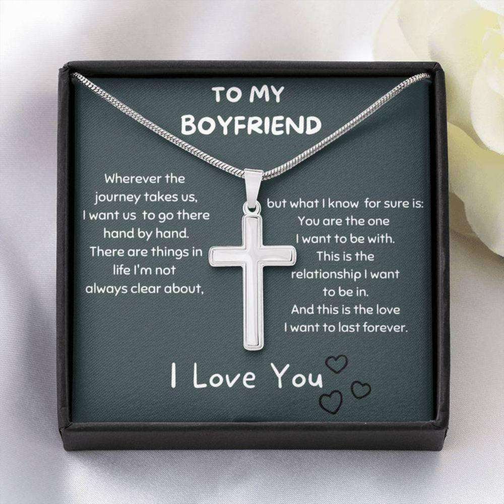 Boyfriend Necklace, Gift For Boyfriend, Cross Necklace For Man, Gift For Him, Boyfriend Birthday Anniversary Necklace Gift Gifts For Boyfriend Rakva
