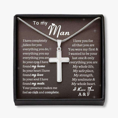 Boyfriend Necklace, Gift For Boyfriend, Cross Necklace Gifts For Boyfriend From Girlfriend, Boyfriend Anniversary Necklace Gift Gifts For Boyfriend Rakva