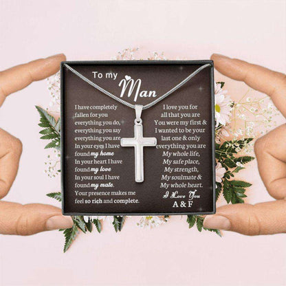 Boyfriend Necklace, Gift For Boyfriend, Cross Necklace Gifts For Boyfriend From Girlfriend, Boyfriend Anniversary Necklace Gift Gifts For Boyfriend Rakva