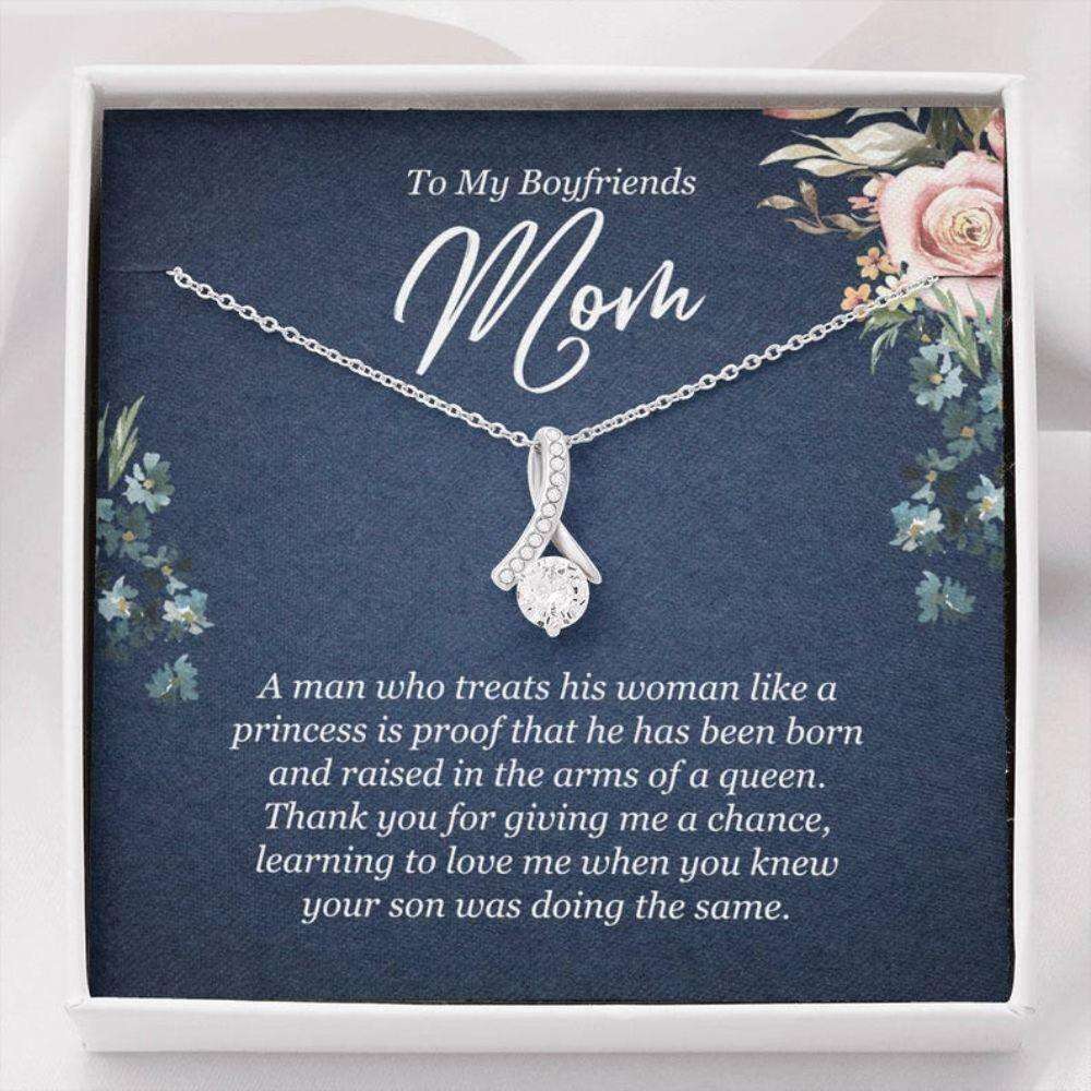 Boyfriend’S Mom Necklace, To My Boyfriends Mom Necklace “ Birthday Gift For Boyfriend?S Mom Gifts for Mother (Mom) Rakva